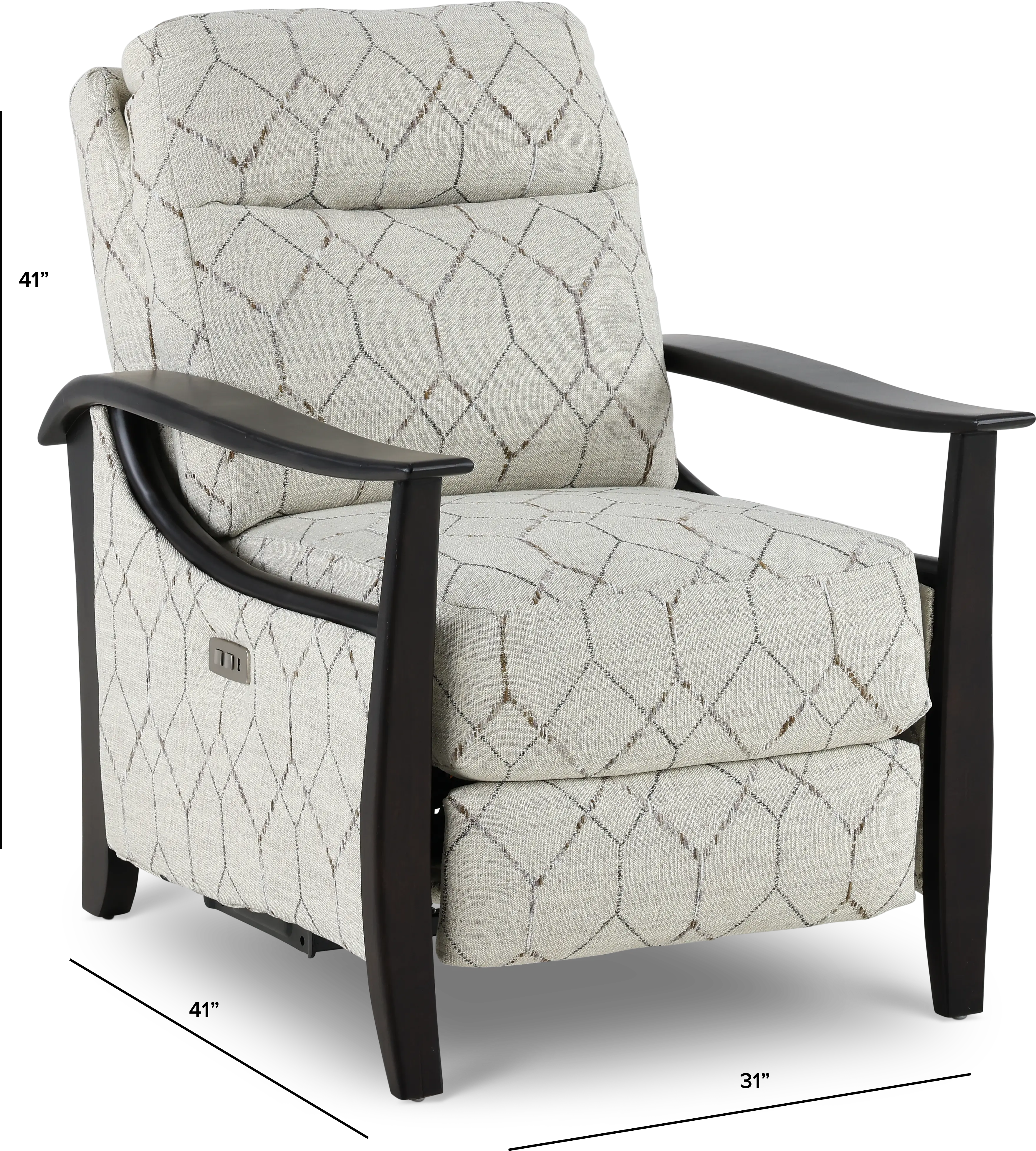 Crave Tivoli Smoke High-Leg Rocker Recliner