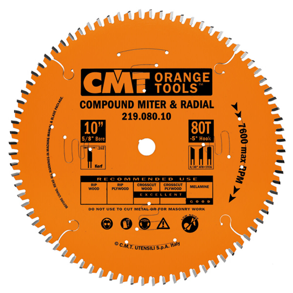 8-1/2 In x 60 x 5/8 In Industrial Sliding Compound Miter & Radial Blade