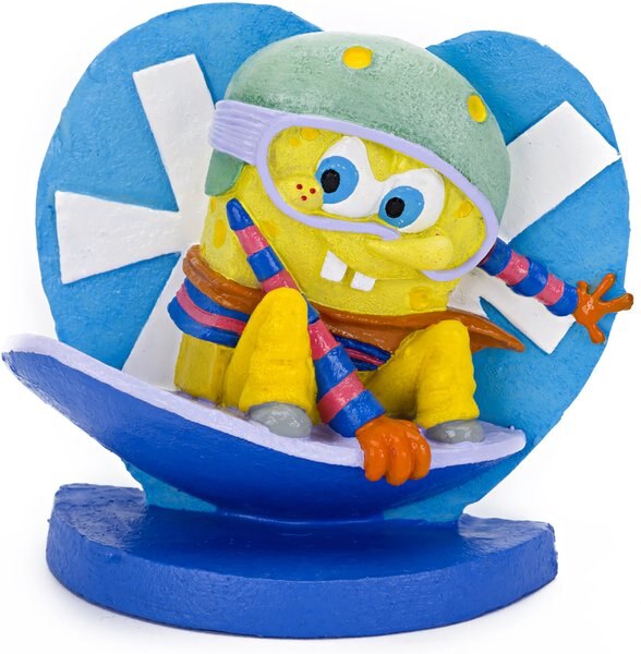 Penn-Plax SpongeBob On Snowboard Aquarium Ornament