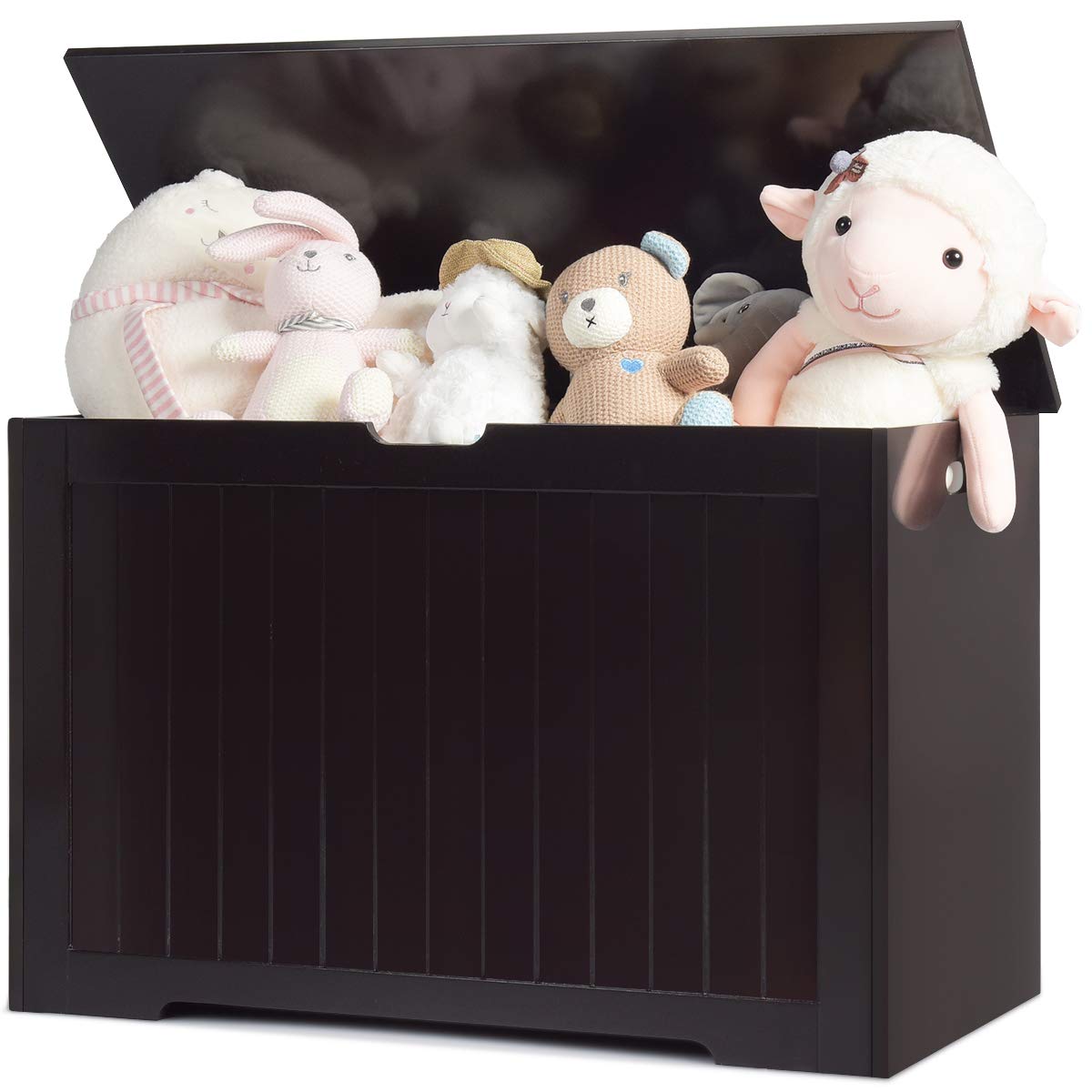 Costzon Wooden Toy Box, Toy Chest & Storage Organizer