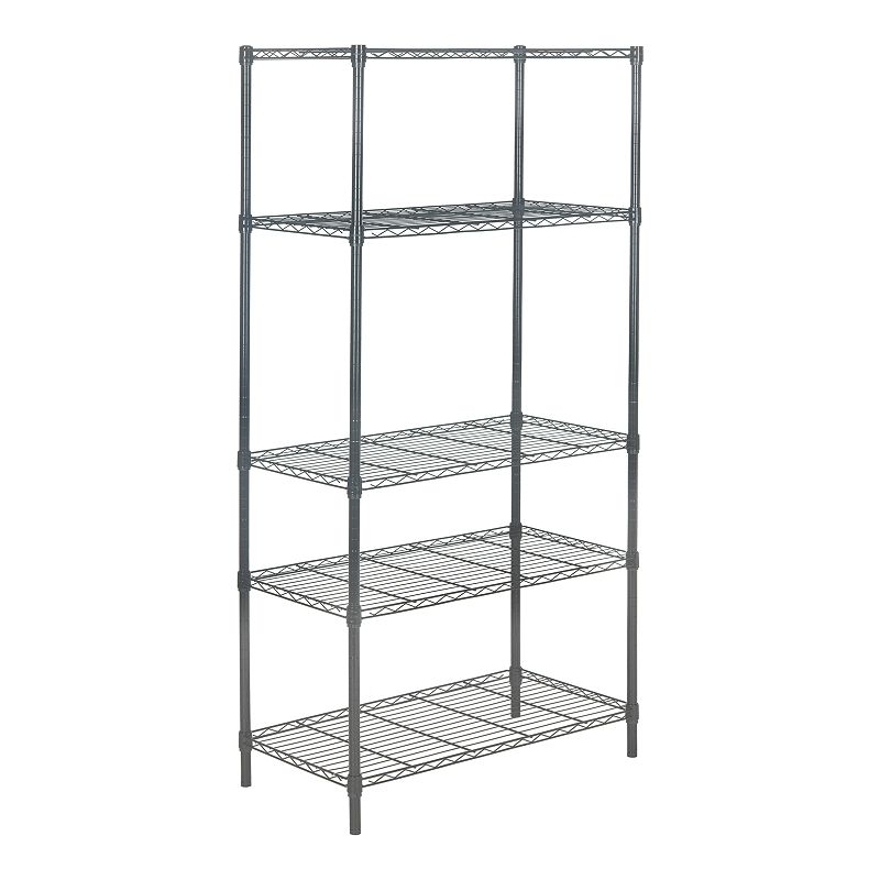 Safavieh Cesar 5-Tier Chrome Wire Adjustable Rack