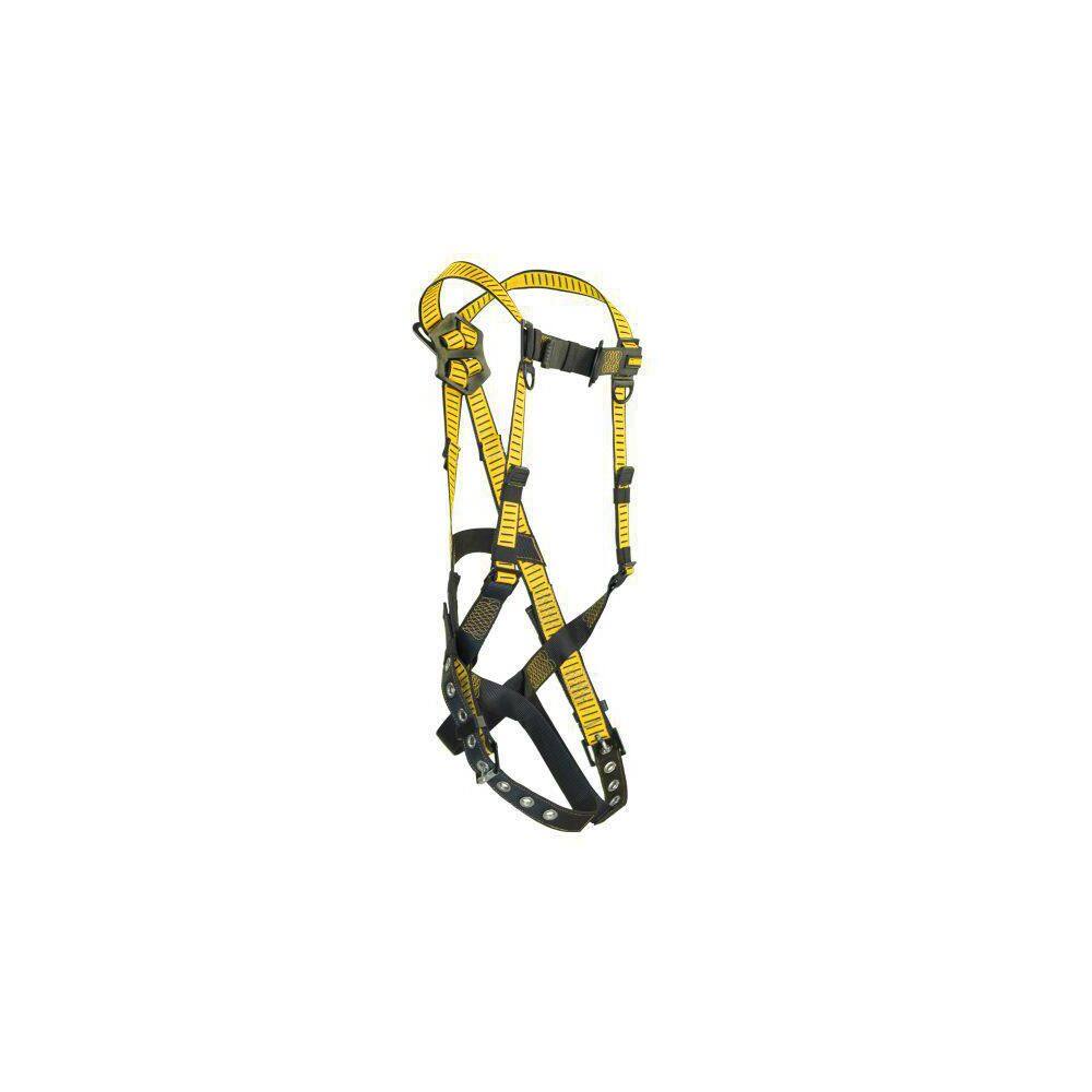 DW 5-Point Fall Protection Harness with Pass-Thru Chest and Tongue Buckle Legs DXFP512002