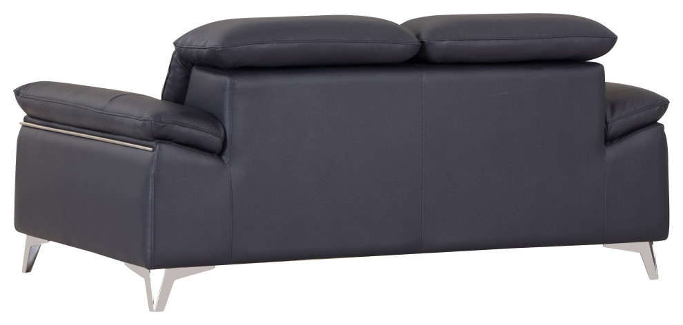 Lazio Contemporary Genuine Italian Leather Loveseat   Contemporary   Loveseats   by Luxuriant Furniture  Houzz