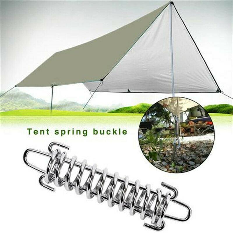 Gespout Nylon taffeta camping portable hammock with mosquito net high load-bearing lightweight outdoor hiking backpack courtyard hammock Silver 10*3CM