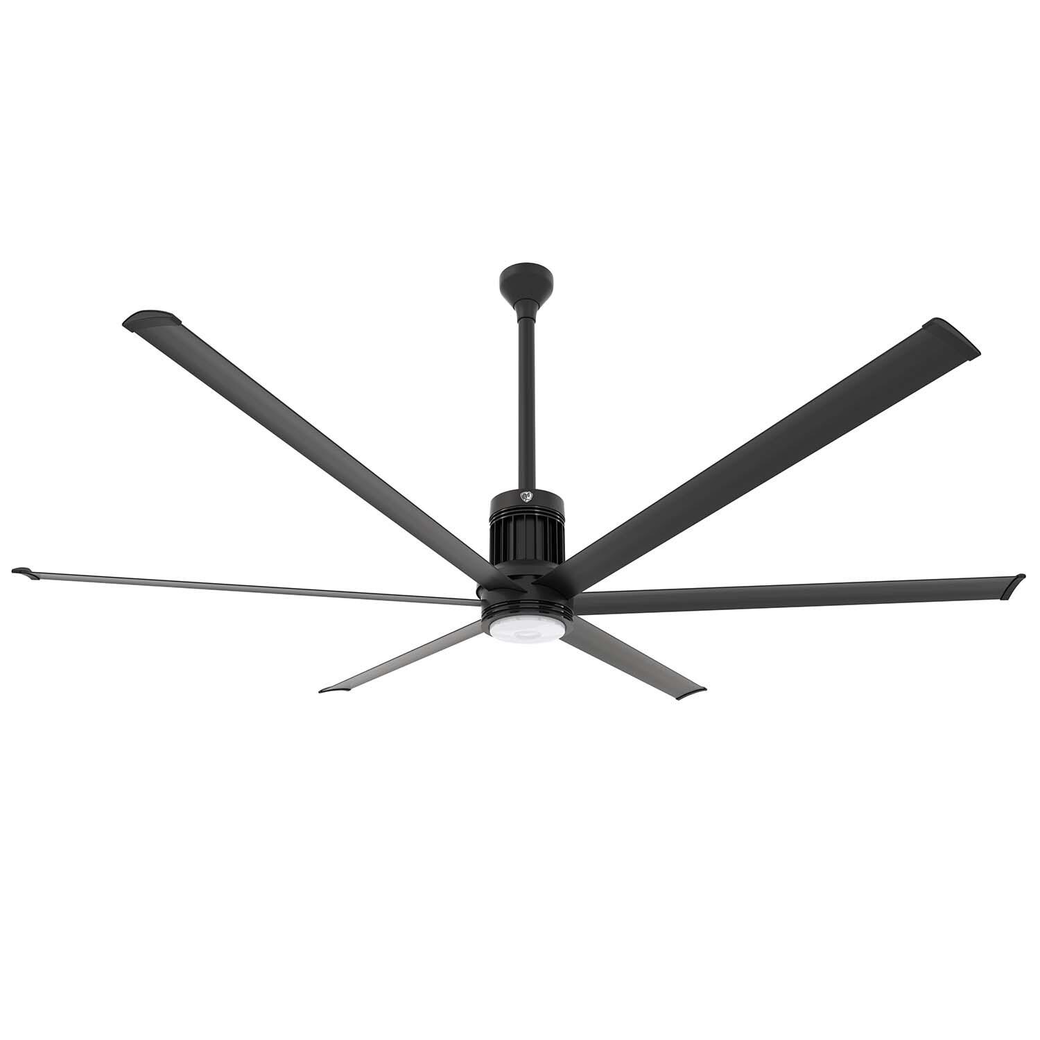 96-Inch i6 Ceiling Fan Universal Mount W/24-Inch Ext Tube and LED Black by Big Ass Fans