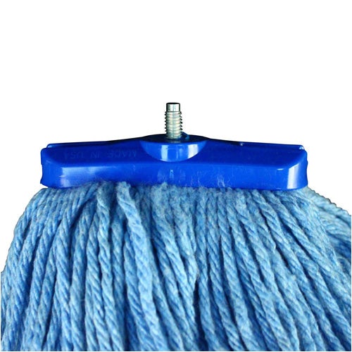 Impact Products 26120 Screw-Type Cut End Wet Mop Head， 20 oz.， Blue， Case of 12