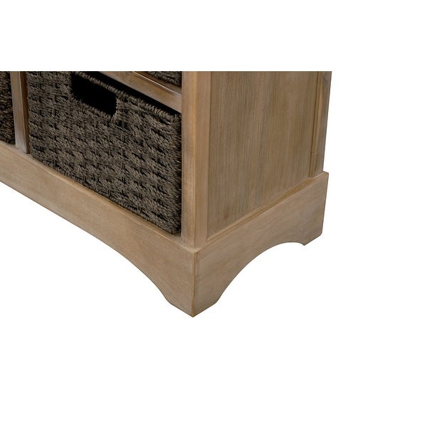 Modern Storage Cabinet with Two Drawers and Four Basket