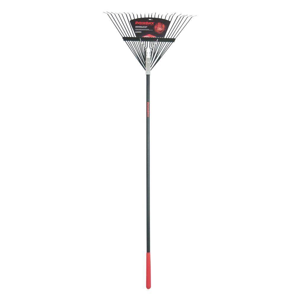 Razor-Back 51 in. Fiberglass Handle 24-Tine Steel Rake 2915200