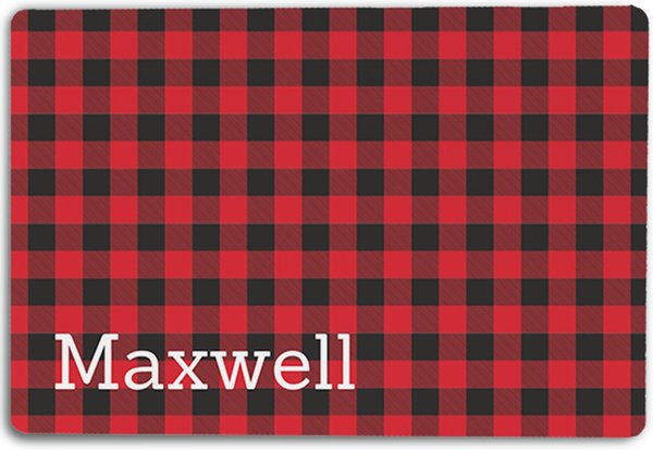 904 Custom Buffalo Check Personalized Dog and Cat Placemat