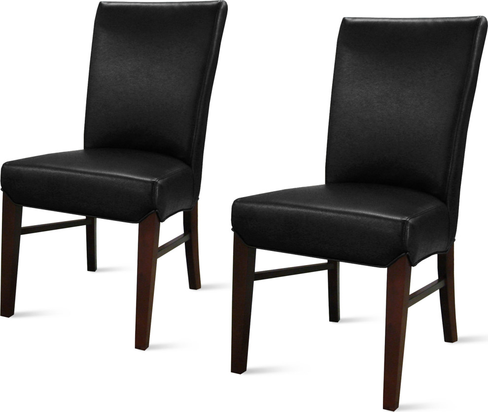 Milton Bonded Leather Chair With Wenge Legs   Transitional   Dining Chairs   by New Pacific Direct Inc.  Houzz