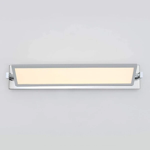 Artika Reflection Integrated LED Flat Panel Vanity Light Fixture, Chrome