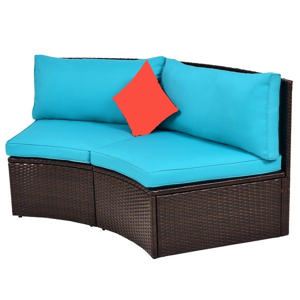 4-Piece Patio Furniture Sets with Two Pillows - Overstock - 37052324