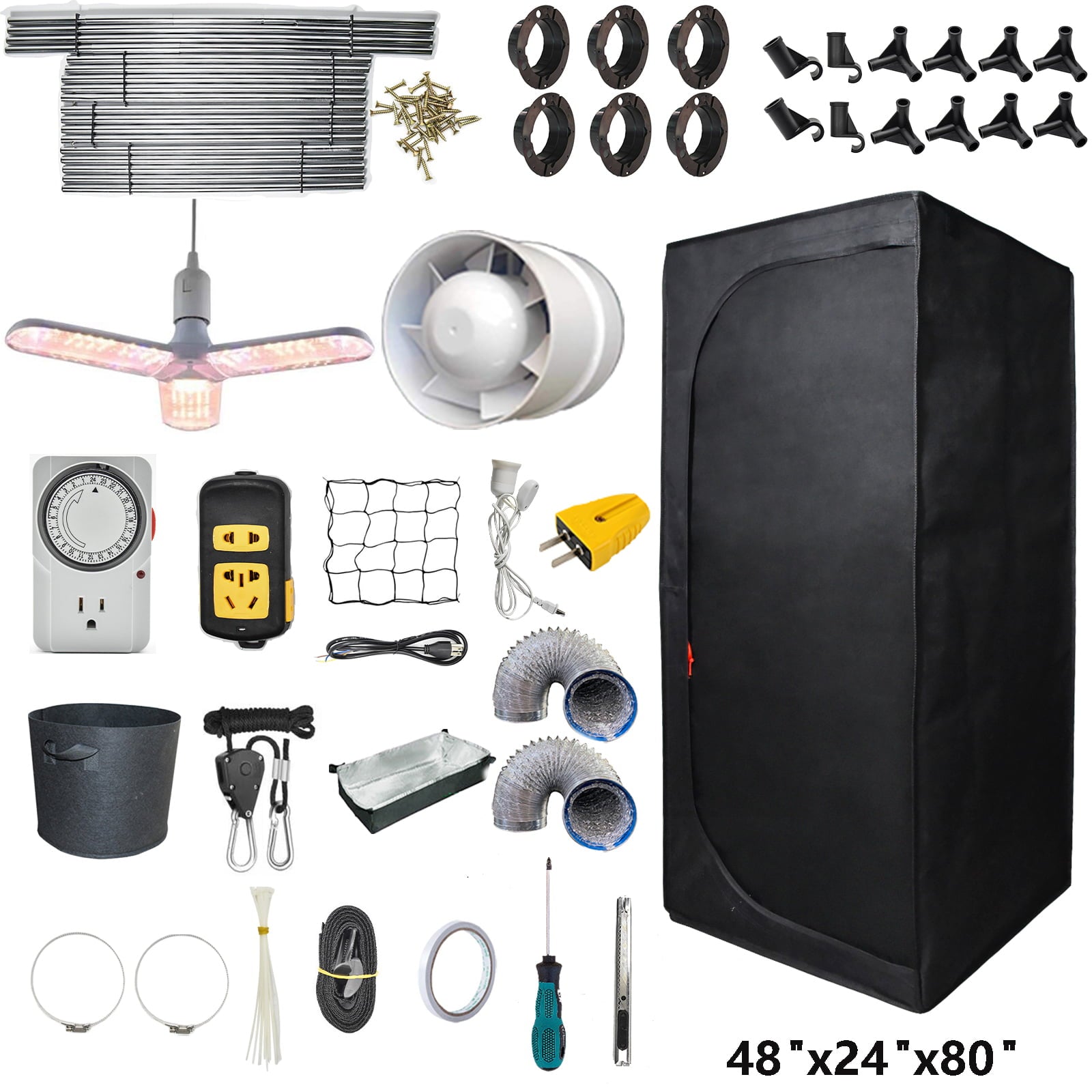 iMeshbean LED Full Spectrum Grow Tent w/48