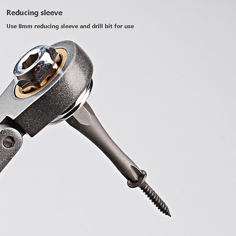 Torx 72 Teeth Ratchet Wrench 180 Degree Adjustable Wrench Screwdriver Set Phillips Hexagon Torx Socket Household Repair Tool