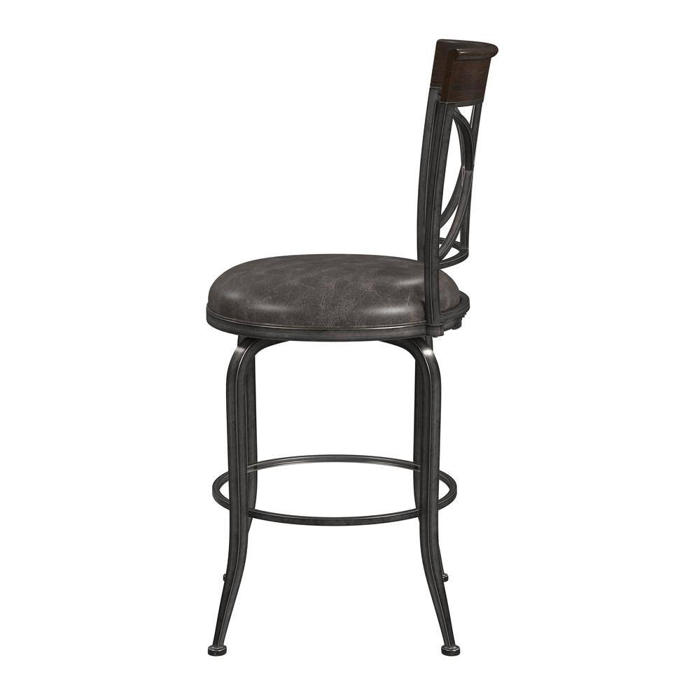 Hillsdale Furniture Killona 26 in. Swivel Counter Stool in Antique Pewter 5772-826