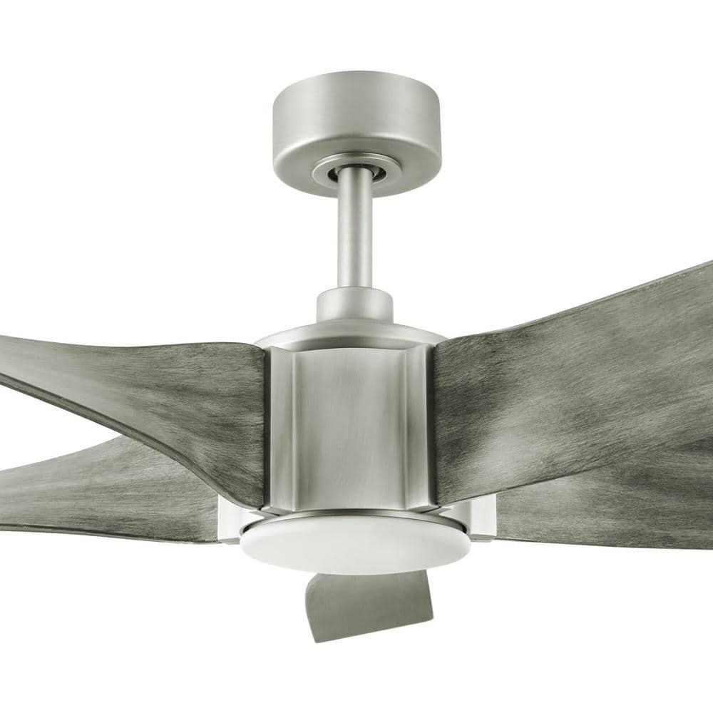 Home Decorators Collection Sky Parlor 56 in Integrated LED Indoor Burnished Nickel Ceiling Fan with Light