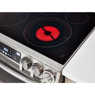 LG 6.3 cu. ft. Smart Slide-In Electric Range with ProBake Convection  Air Sous Vide in PrintProof Stainless Steel LSEL6337F