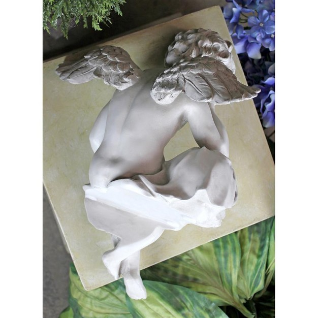 Design Toscano Mourning Mortality Sitting Cherub Sculpture Off white