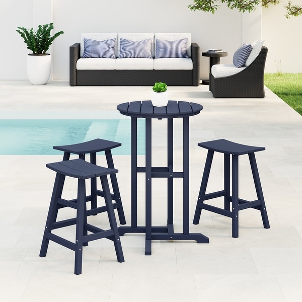 Polytrends Laguna Hdpe All Weather Outdoor Patio Bistro Counter Set (4Piece Set)