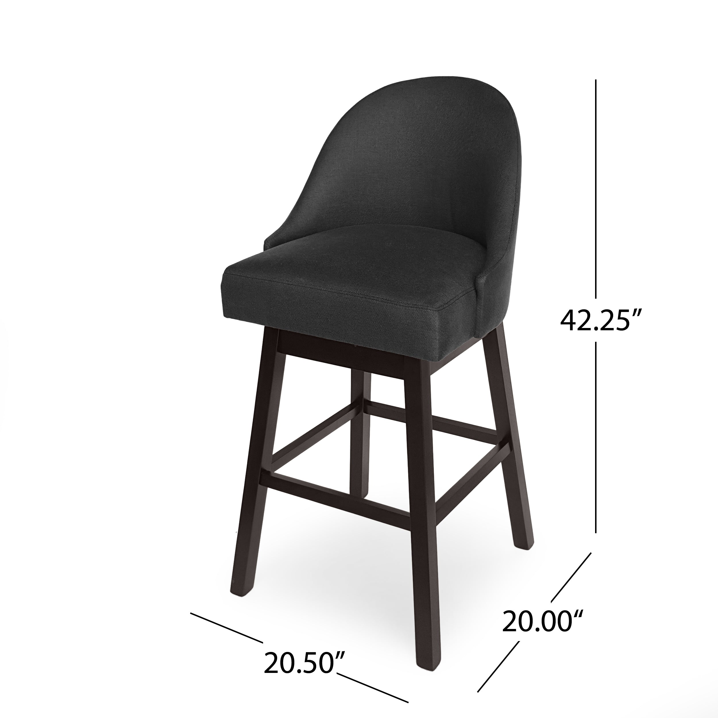 Andriel Modern Upholstered Swivel Bar Stool