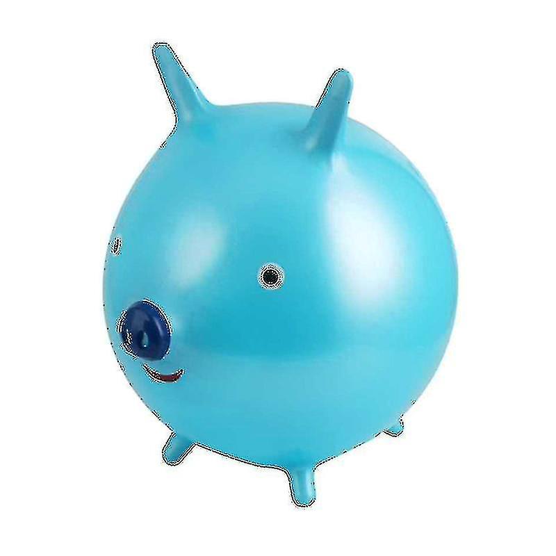 Ride On Bouncy Ball Pvc Thicken Cartoon Hopper Bouncing Ball Play Toys For Kids (light Blue)