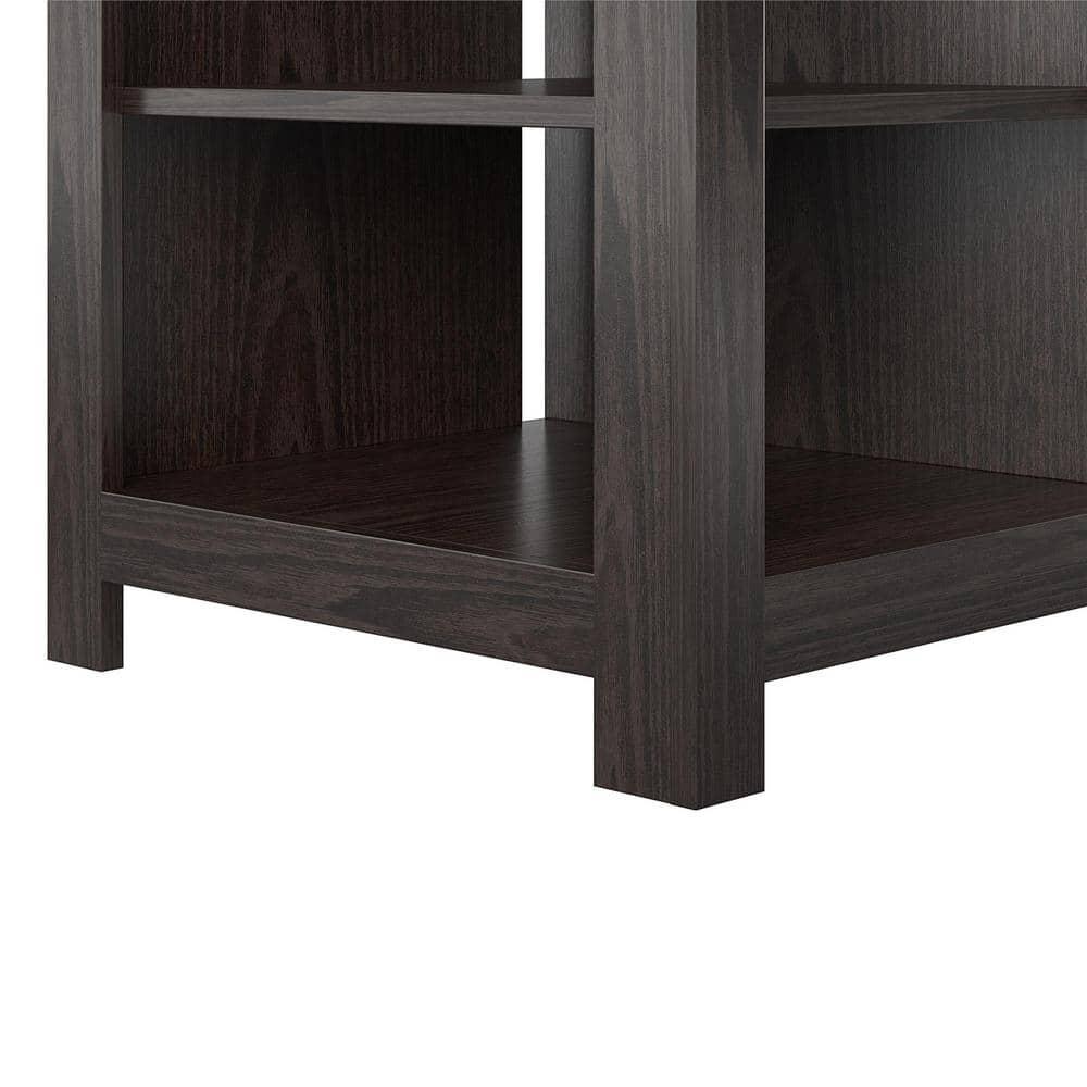 Ameriwood Home Eagle Hollow 5961 in Freestanding Electric Fireplace TV Stand in Espresso Fits TVs Up to 74 in