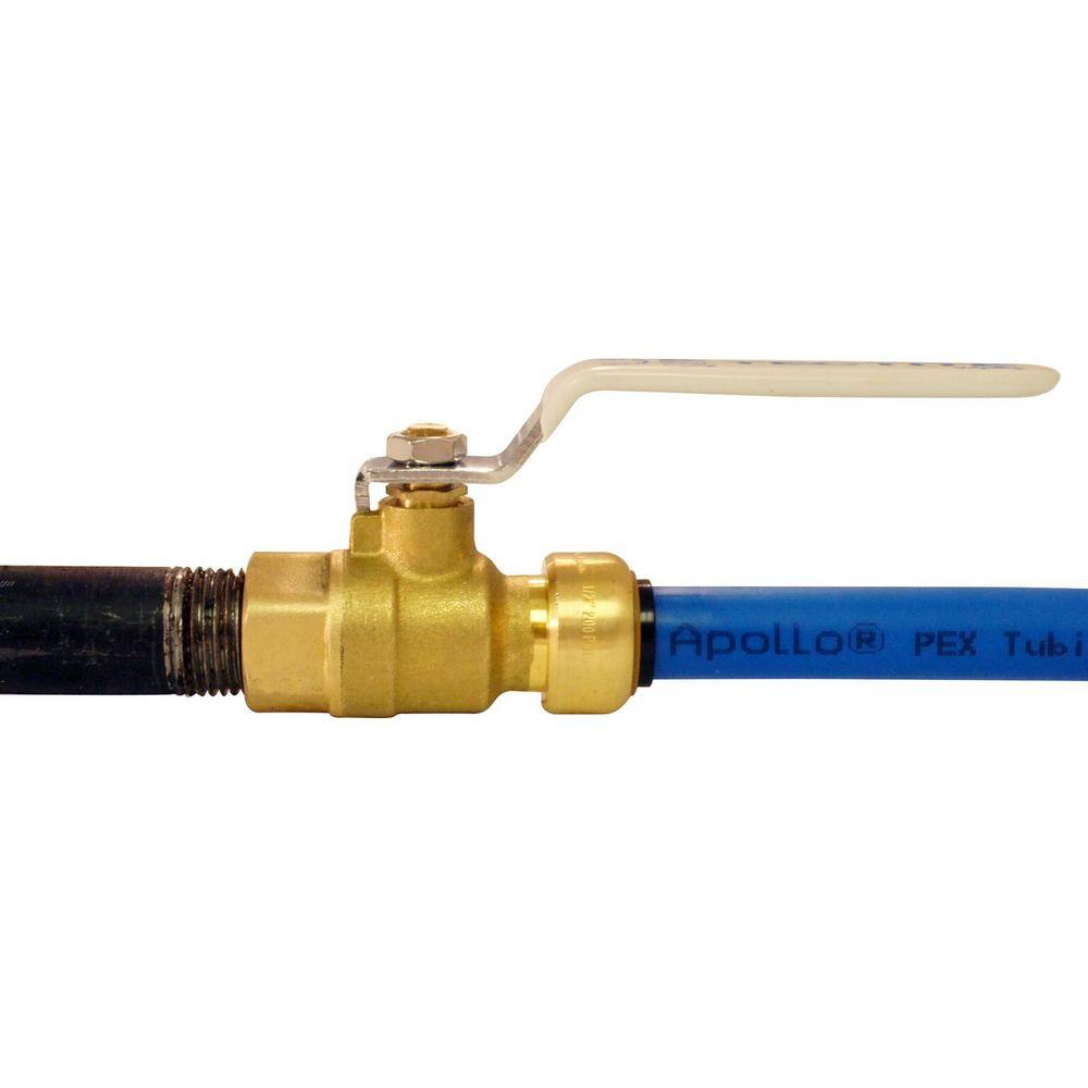 Tectite 12 in. Brass Push-to-Connect x Female Pipe Thread Ball Valve FSBBV12F