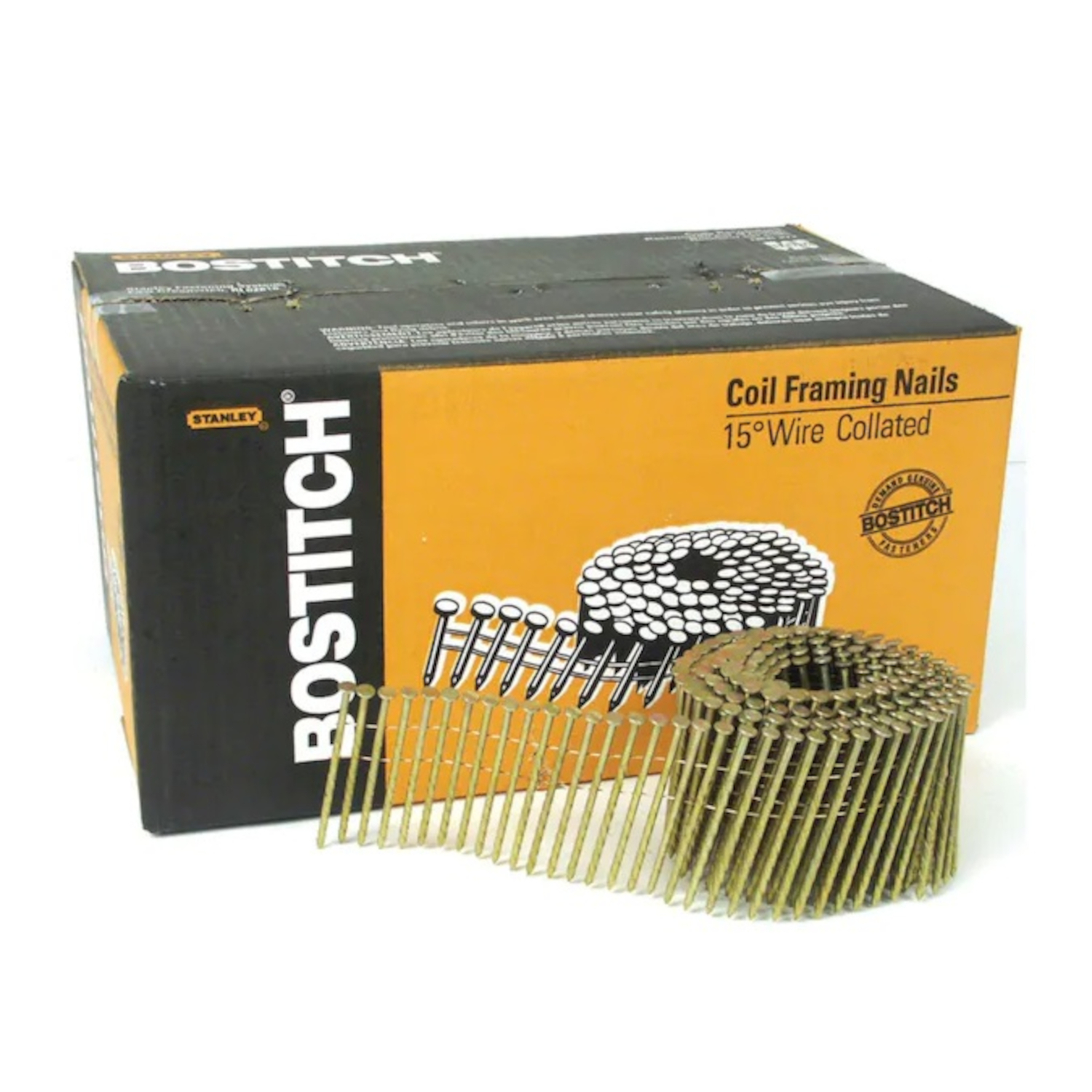 Bostitch 3 in. 11 Ga. Angled Coil Coated Framing Nails 15 deg 2700 pk