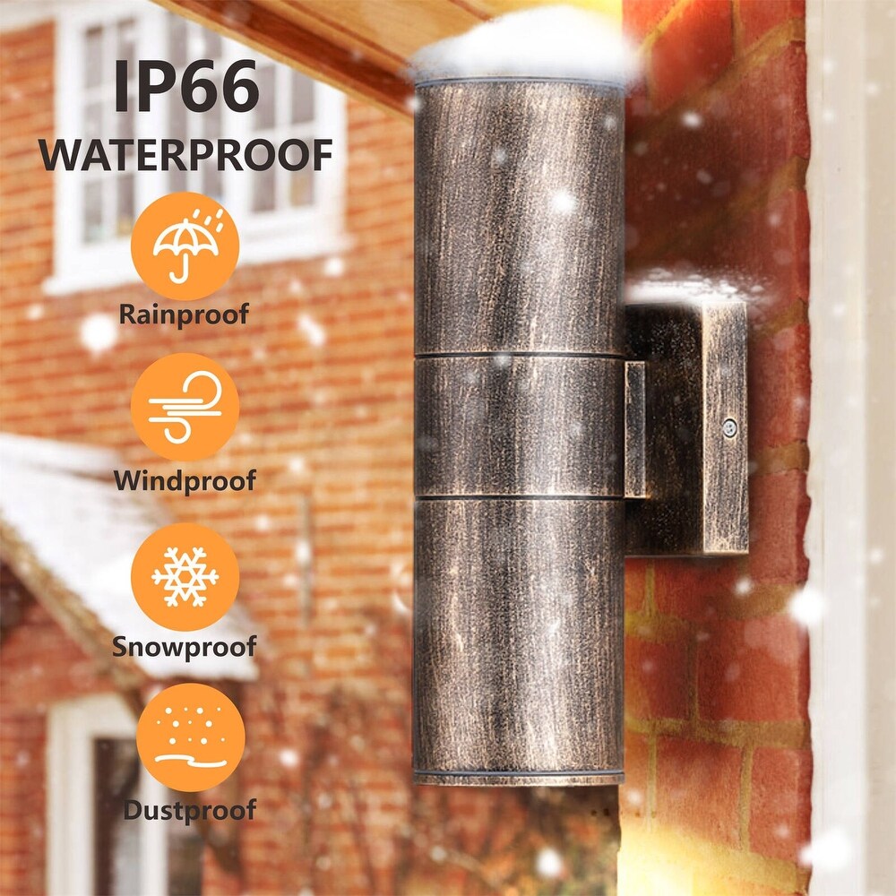 IP65 Integrated LED Cylinder Up Down Wall Light Outdoor