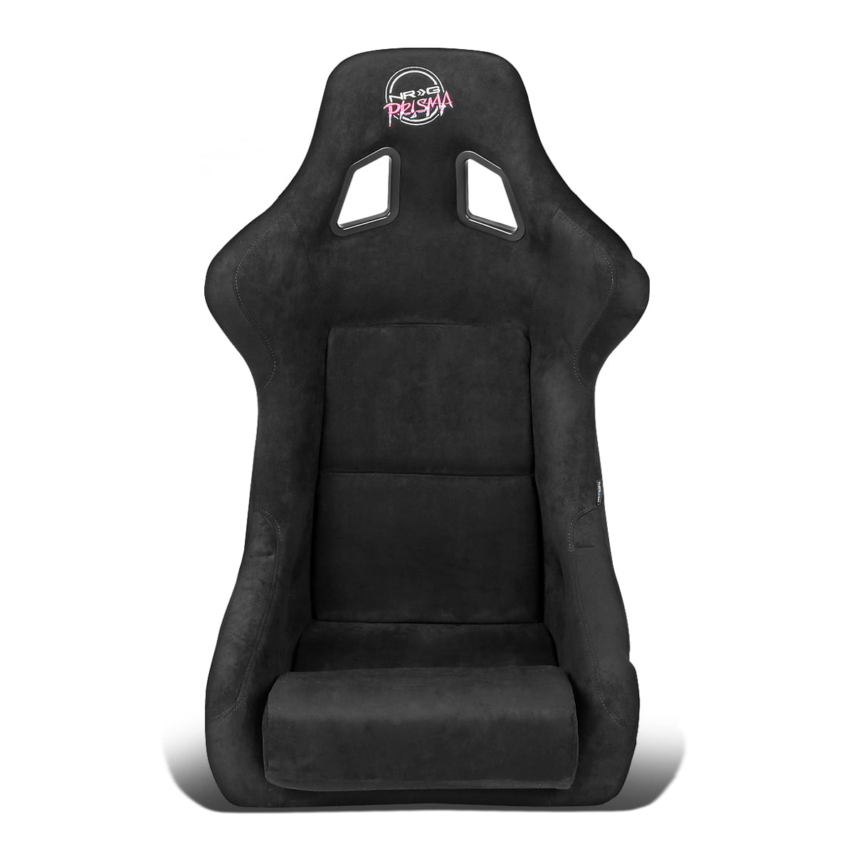 NRG Innovations NRG-FRP-302BK NRG Innovations FRP-302BK Prisma Series Fiber Glass Bucket Racing Seat Black Alcantara w/ Side Mountes (Large)