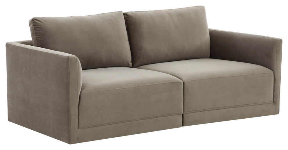 Willow Taupe Modular Loveseat   Transitional   Loveseats   by First of a Kind USA Inc  Houzz