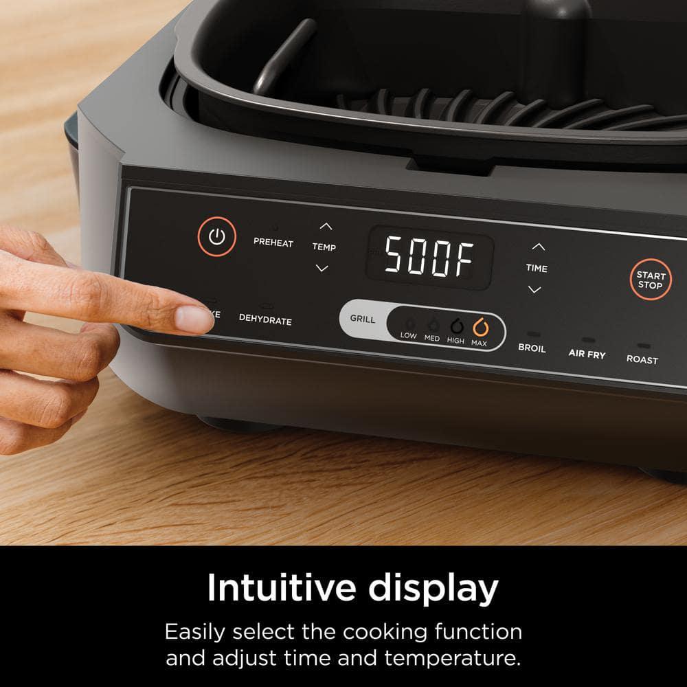 Ninja Foodi 6in1 Indoor Grill and 4 qt Black Air Fryer with Roast Bake Broil Dehydrate 2nd Generation