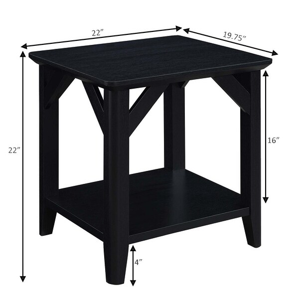 The Gray Barn West End Table with Shelf