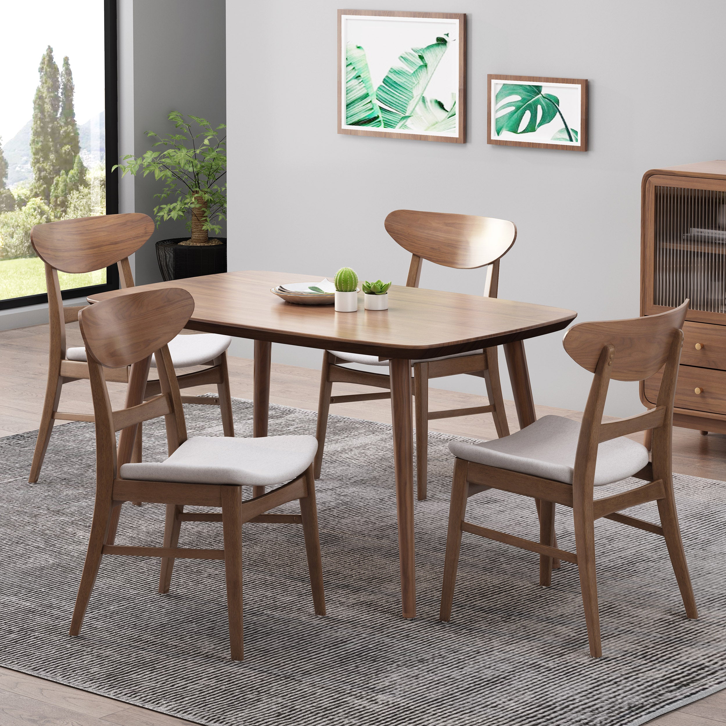 Isador Mid-Century Modern Dining Chairs (Set of 4)