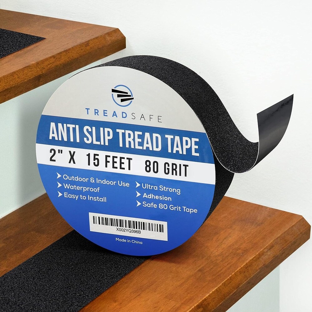 TREADSAFE Black Grip Tape for Steps