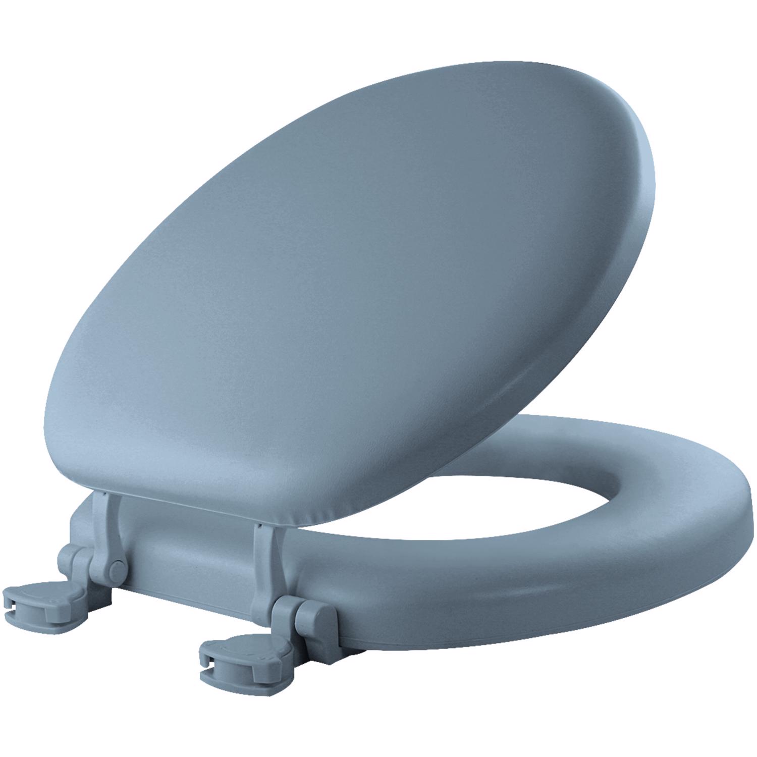 Mayfair by Bemis Eden Round Sky Blue Soft Toilet Seat