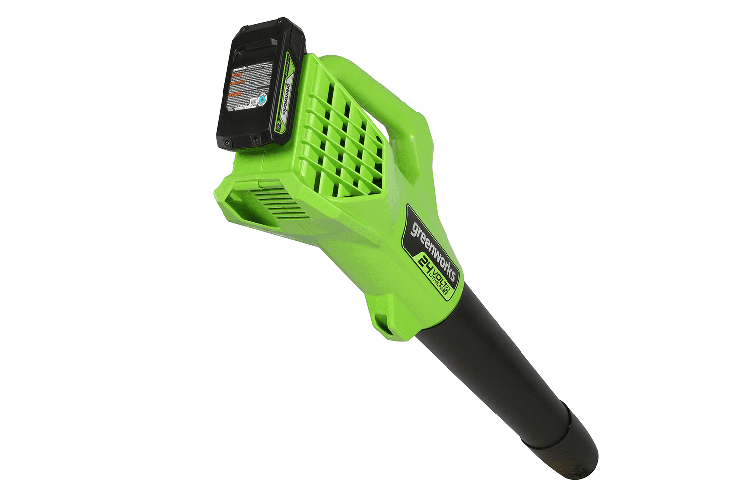 Greenworks 24V Cordless Axial Blower (90 MPH / 320 CFM) ， 2Ah USB Battery and Charger