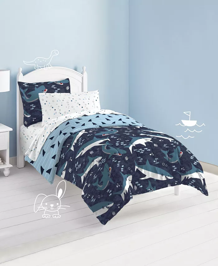 Macys Dream Factory Sharks 5-Piece Twin Comforter Set