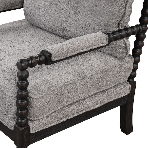 Tufted Velvet Accent Chair with Ottoman，Lounge Chair Reading Chair