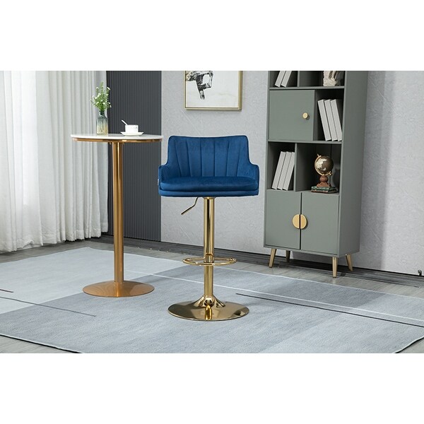 Retro Counter Height Barstools with Ergonomic-Designed Backrest and Footrest