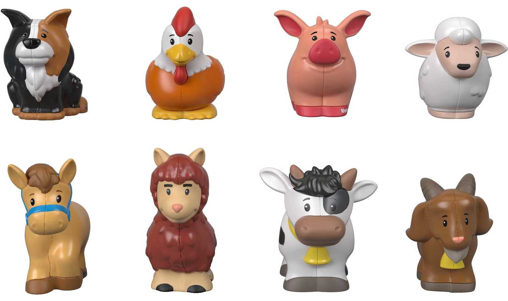 Fisher-Price Little People Farm Animal Friends 8-Piece Figure Set for Toddlers