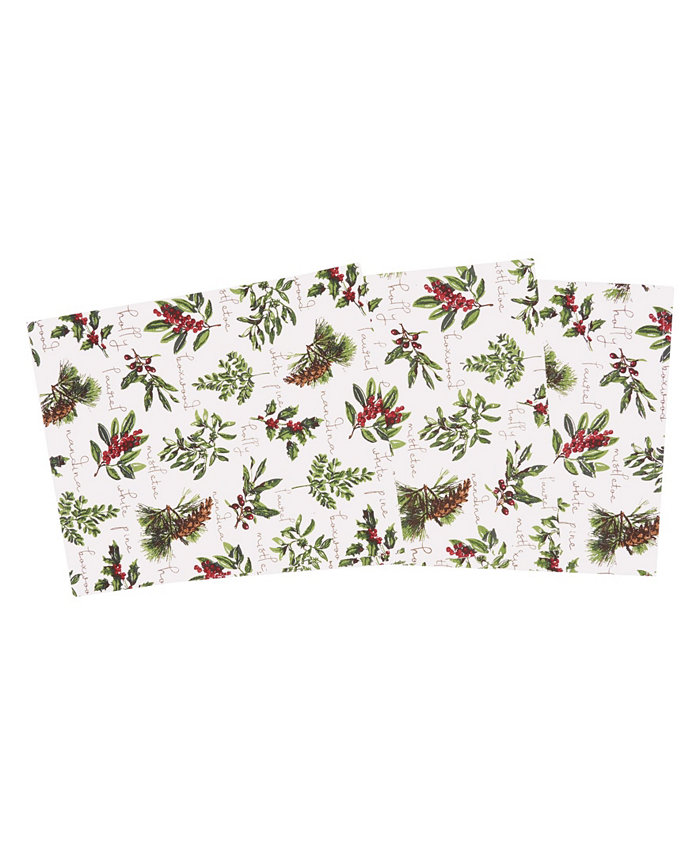 CandF Home Winter Botanical Table Runner