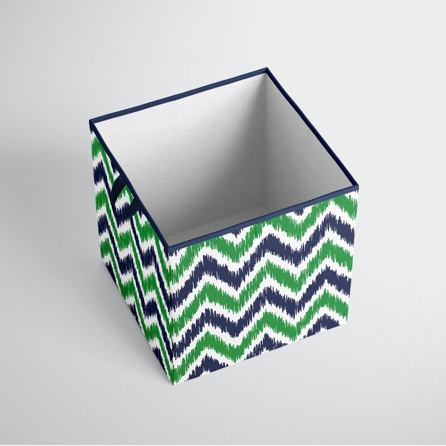 Bacati Mixnmatch Navy green Storage Box Small