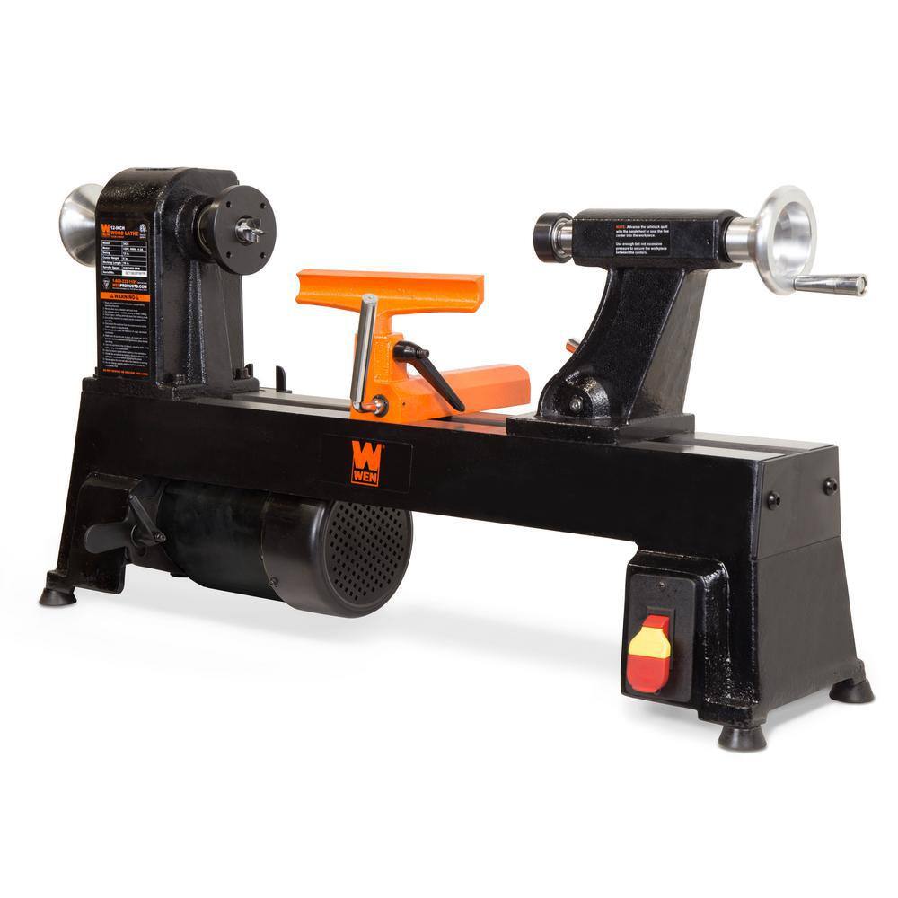 WEN 4.5 Amp 12 in. x 18 in. 5-Speed Benchtop Wood Lathe LA3424