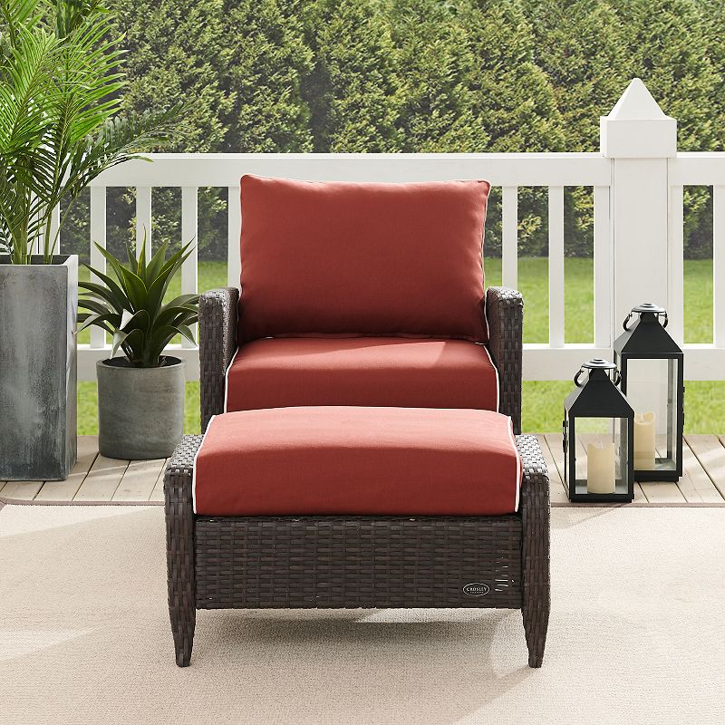 Crosley Richland 2-Piece Outdoor Wicker Conversation Set