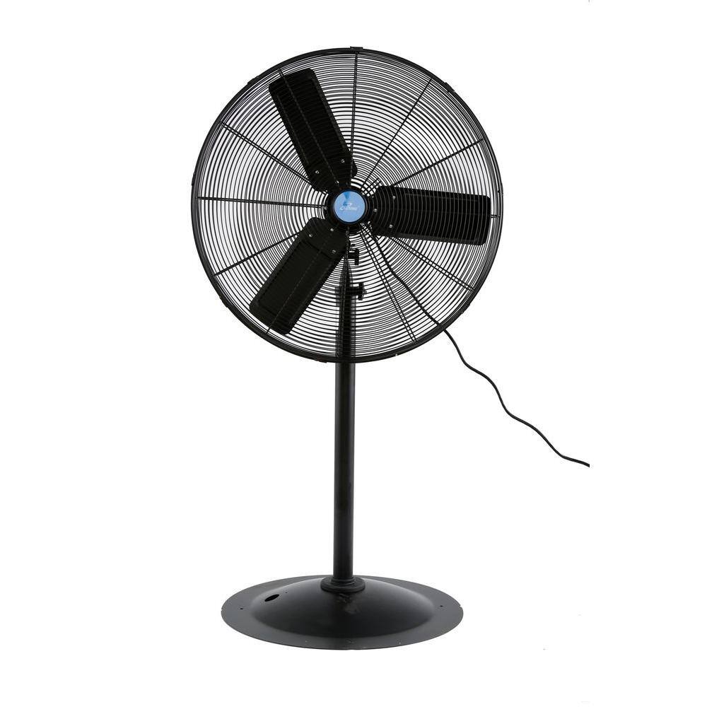 iLIVING Adjustable-Height 30 in.Industrial Pedestal Floor Fan with 7261 CFM ILG8P30-72