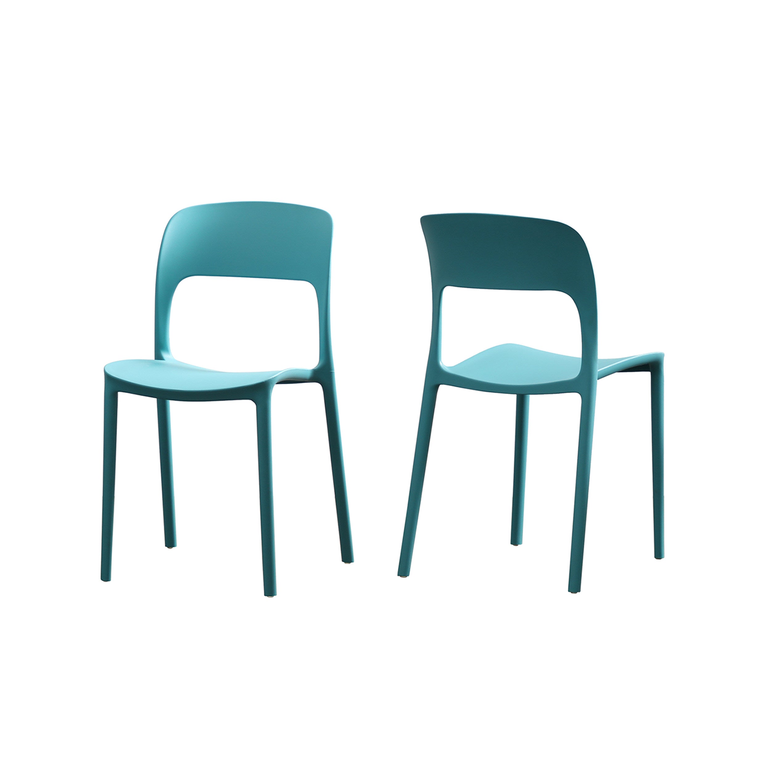 Dean Outdoor Plastic Chairs (Set of 2)