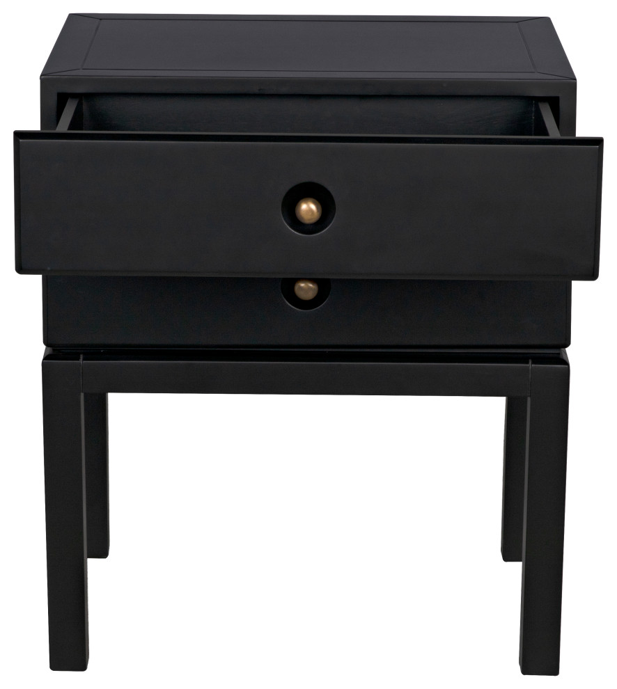 Andras Side Table  Black   Transitional   Side Tables And End Tables   by Noir  Houzz