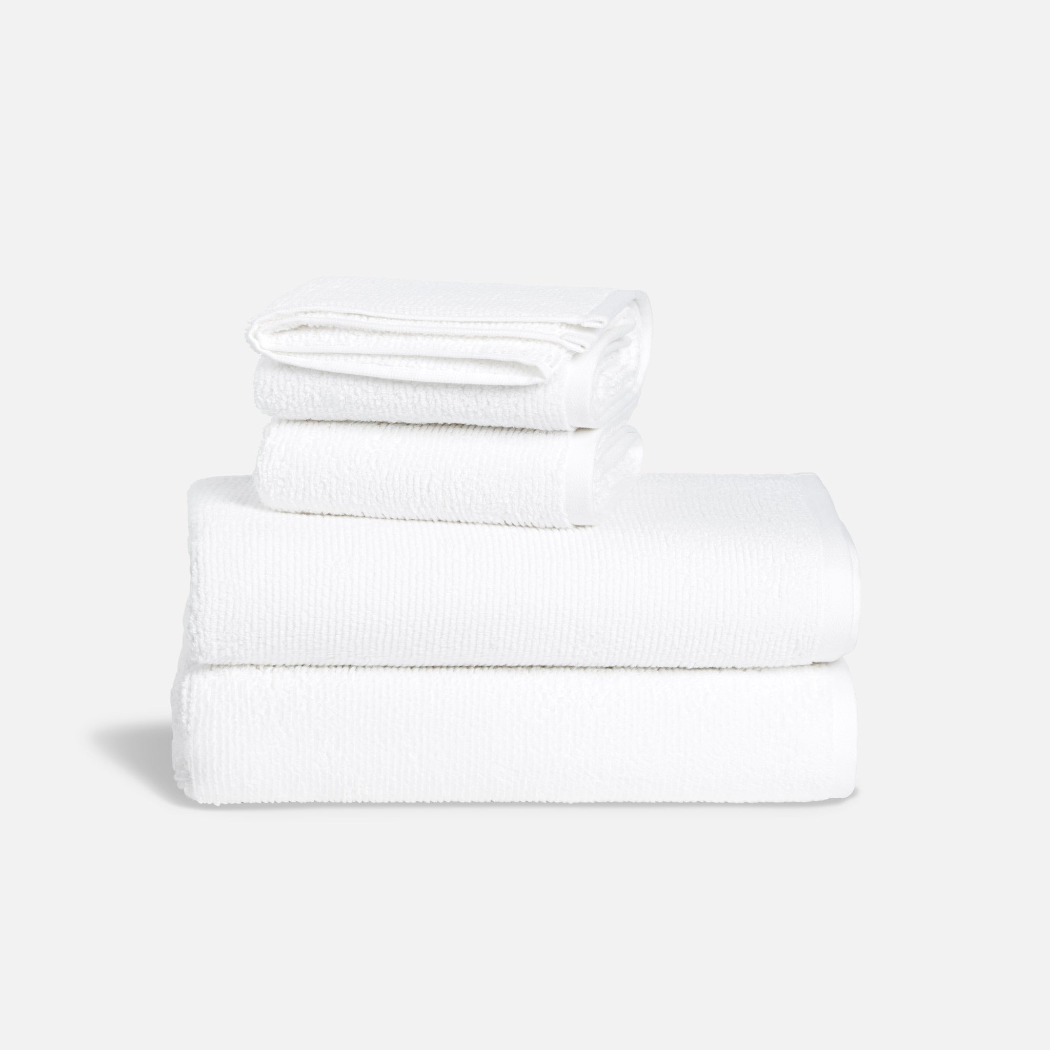 Organic Ribbed Bath Towel Bundle