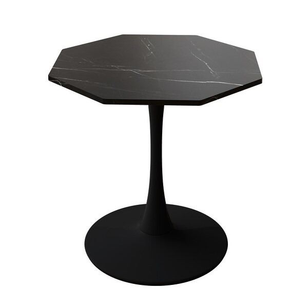 31.5 in. Octagonal Coffee Table with MDF Table Top，Metal Base